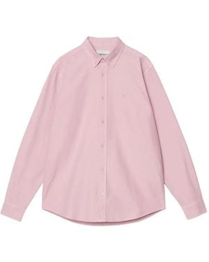 Carhartt Bolton Logo-Embroidered Button-Down Shirt - Pink