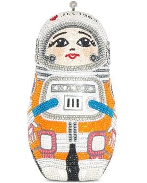 Judith Leiber Astronaut Clutch Mit Kristallen - Weiß