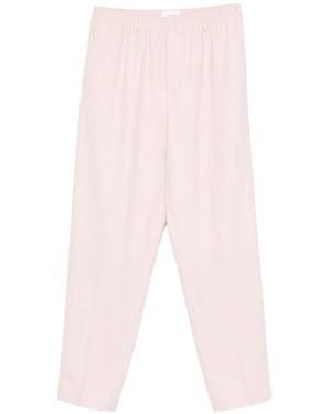 Cellar Door Elasticated-Waistband Wool Trousers - Pink