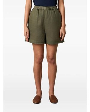 Brooks Brothers Elasticated Linen Shorts - Green