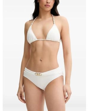 MICHAEL Michael Kors Triangel-Bikini Mit Kettenriemen - Weiß