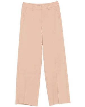 Luisa Cerano Pleated Wide-Leg Pants - White