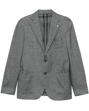 L.B.M. 1911 Blazer En Cachemire À Chevrons - Grey