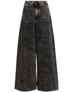 Essentiel Antwerp Acid-Wash Wide-Leg Jeans - Black