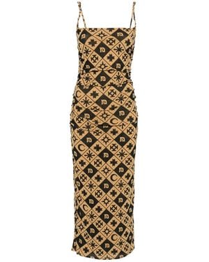 Nanushka Midikleid Mit Raffungen - Mettallic