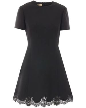 Valentino Garavani Lace-Trim Mini Dress - Black