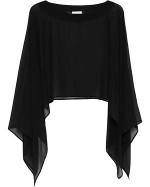 P.A.R.O.S.H. Boat-Neck Cape Jacket - Black