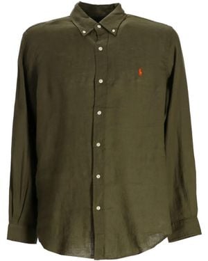 Polo Ralph Lauren Custom-Fit Linen Shirt - Green