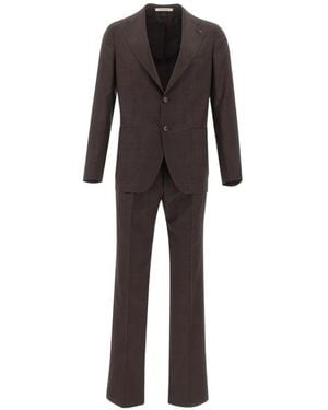 Tagliatore Prince Of Wales Check Suit - Brown