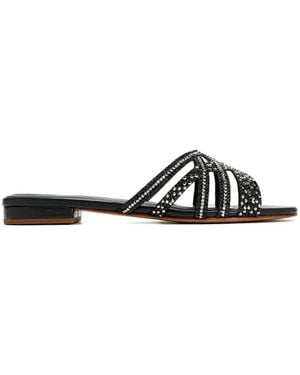 Nicoli Ensley Embellished Strappy Sandals - White