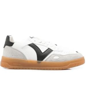 Victoria Leather Panelled Trainers - White