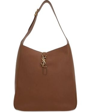 Saint Laurent Leren Schoudertas - Bruin