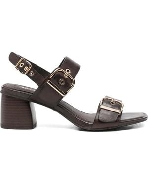 Tamaris Buckle-Detail Slingback Sandals - White