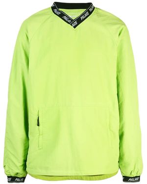 Palace Aslan Shell Logo-Trim Overshirt - Green