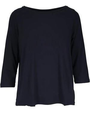 Majestic Filatures 3/4 Sleeve Knit Top - Blue