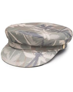 Manokhi Palm Tree Print Cap - Grey