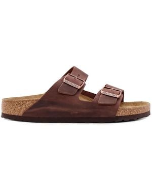 Birkenstock Arizona Adjustable Strap Leather Sandals - Brown