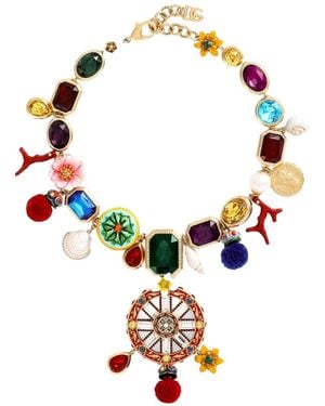 Dolce & Gabbana Collana Ruota Carretto - Bianco