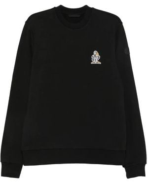 Moncler Long-Sleeve Crew Neck Sweatshirt - Black