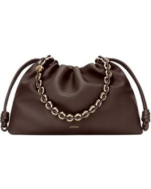 Loewe Large Chain Flamenco Purse - Brown