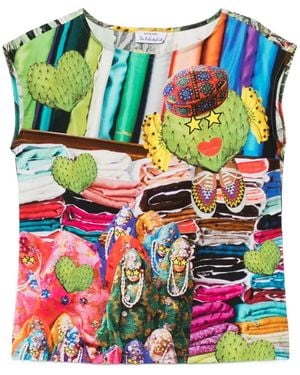 The Artistylist Graphic-Print Sleeveless Vest - Blue