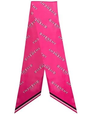 Givenchy Maxi Shadow Logo-Print Bandeau Scarf - Pink