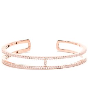 Apm Monaco Double Line Armspange Mit Pavé - Natur