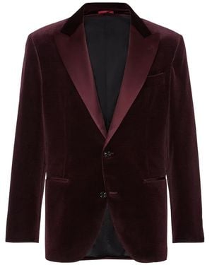 Brunello Cucinelli Single-Breasted Velvet Blazer - Purple