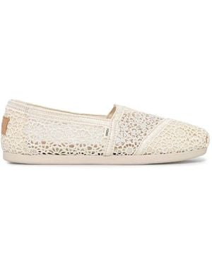 TOMS Gehäkelte Slip-On-Ballerinas - Weiß