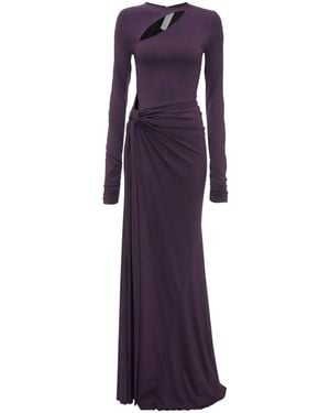 Victoria Beckham Draped Maxi Dress - Purple