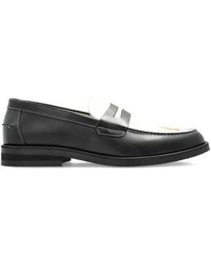 Duke & Dexter Wilde Printed Leather Loafers - Black