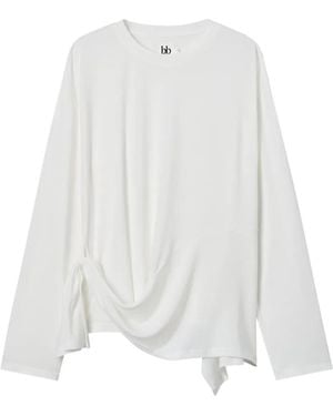 B+ AB Asymmetric Knot Top - White