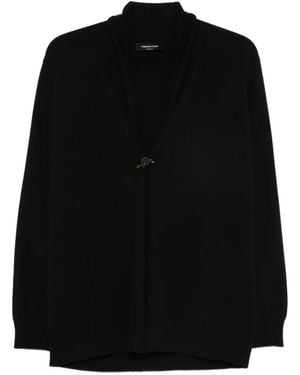 Fabiana Filippi Embellished Shawl-Collar Cardigan - Black