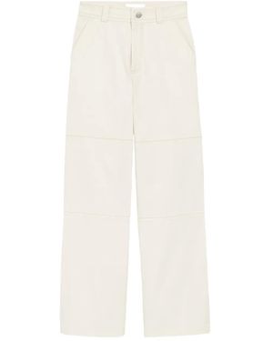 Ami Paris Worker Cotton Flared Jeans - White
