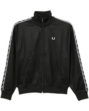 Fred Perry Logo-Embroidered Jacket - Black