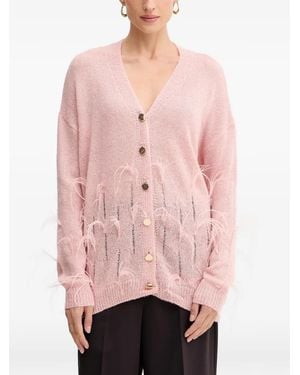 Fracomina Feather Button Knitwear - Pink