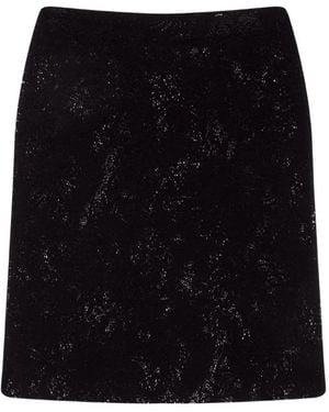 MSGM Minirock Mit Floraler Spitze - Schwarz