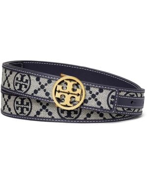Tory Burch 1" T Monogram Miller Belt - Black