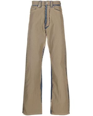 Palm Angels Ripstop Straight-Leg Trousers - Natural