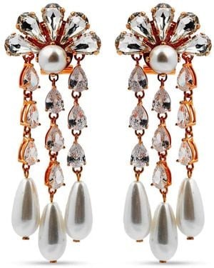 Anton Heunis Crystal-Embellished Earrings - White