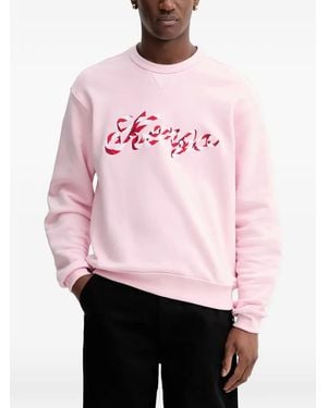 KENZO Embroidered Crew Neck Sweatshirt - Pink