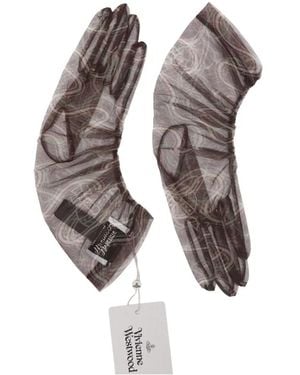 Vivienne Westwood Printed Tulle Gloves - White