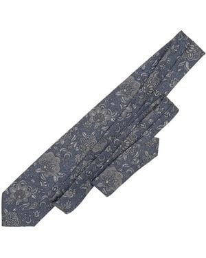 Elizabetta Sartori Seidenkrawatte Mit Blumenprint - Grau