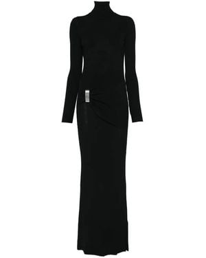 Brandon Maxwell Lainey Draped Maxi Dress - Black