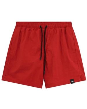 Aspesi Drawstring Swim Shorts - Red