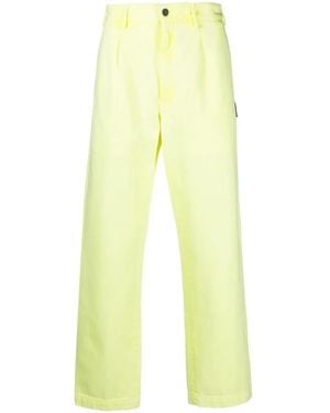 Palm Angels Four-Pocket Cotton Straight-Leg Trousers - Yellow