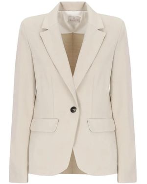 Emme Single-Breasted Notched-Lapel Jacket - White