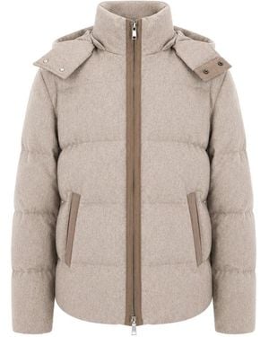 Paul & Shark Hooded Cashmere Jacket - Natural