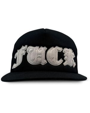 Chrome Hearts Leather-Patch Trucker Hat - Black