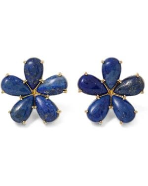 Roxanne Assoulin Orecchini Stone Flower - Blu